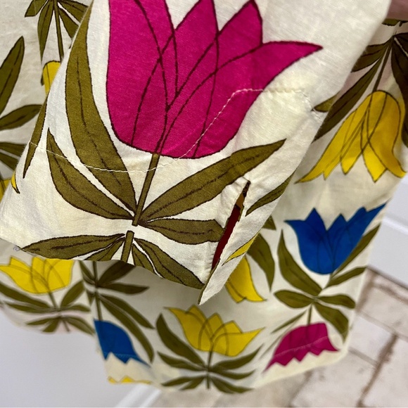 Cool DEMA (San Francisco) ~ ¾ Sleeve, Tulip Print Top–Size L - Picture 7 of 7